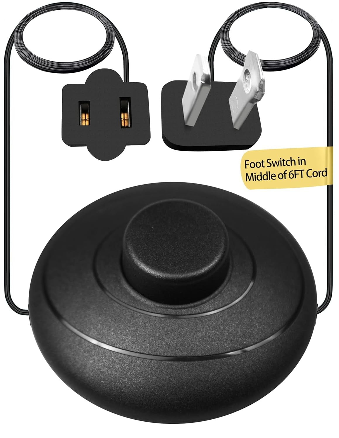 new 6ft/1.8m On/Off Extension Cord Foot Switch Pedal, in Middle of Cord,... 07FC0E-D4 - KOEEK