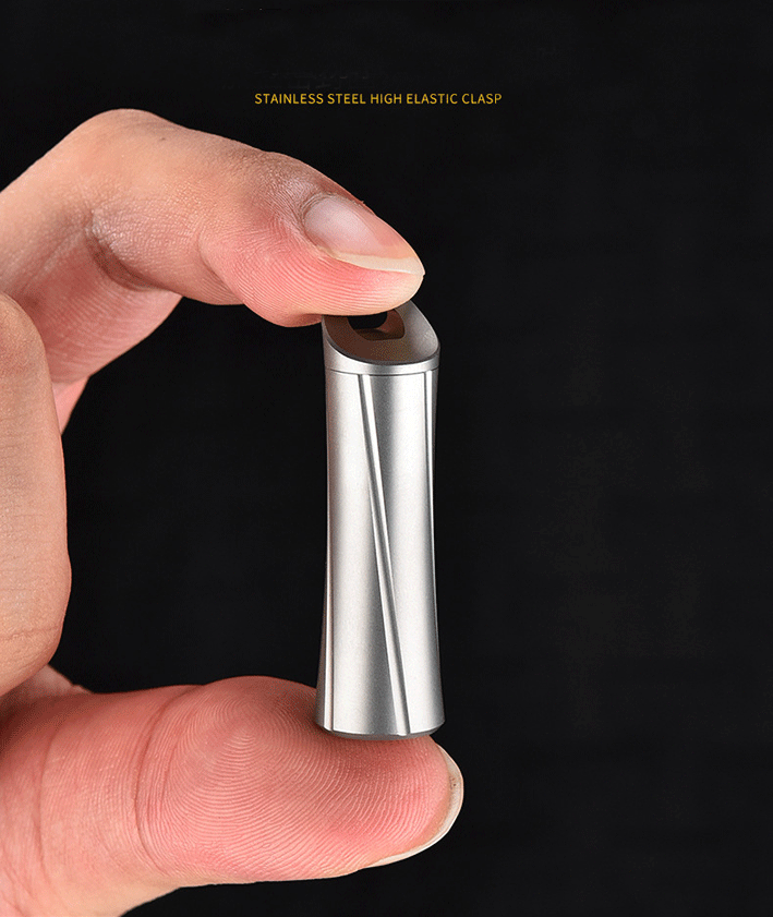 EDC Titanium Pill Holder Case Organizer Container Waterproof Portable Keychain 07FC0E-D4 - KOEEK