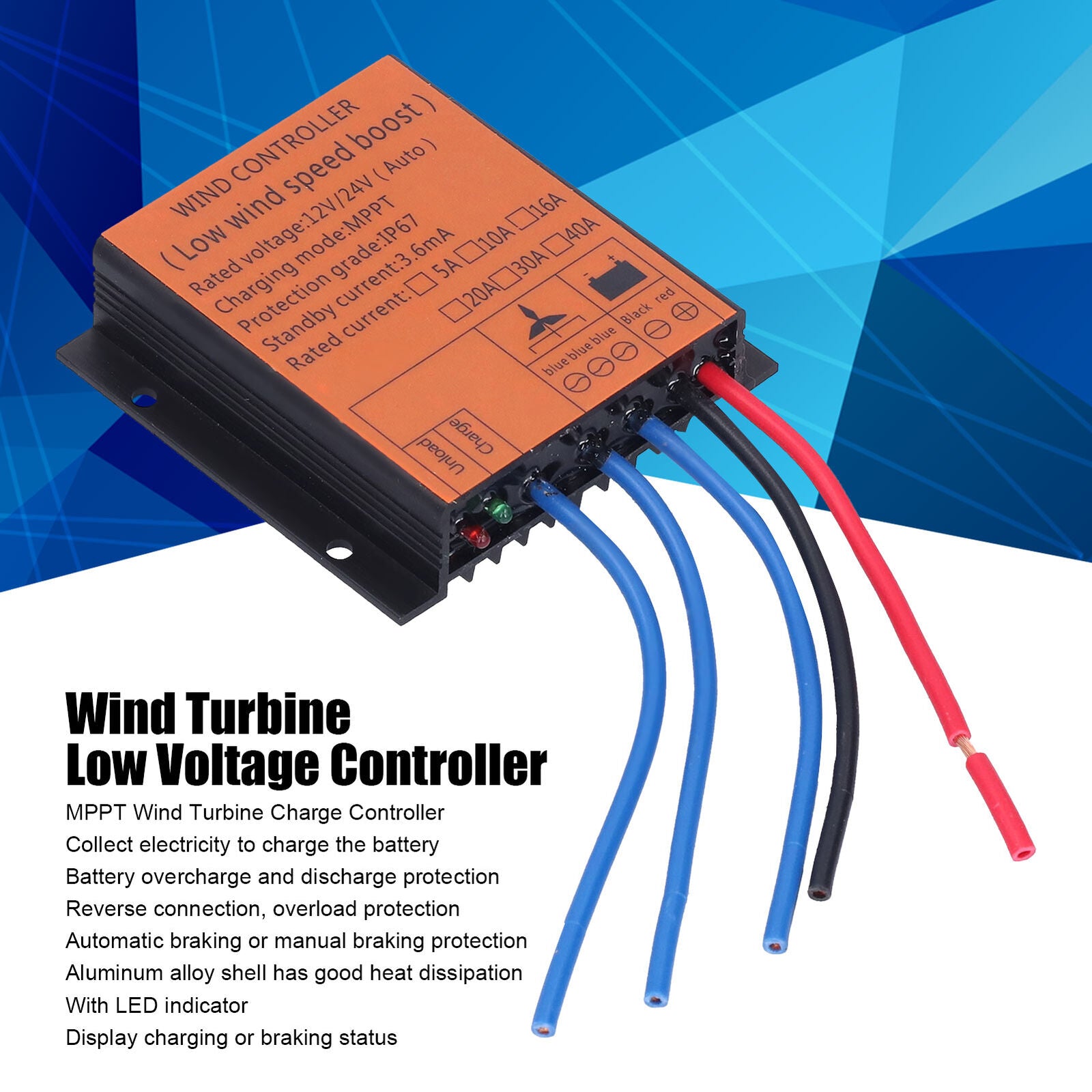 new Wind Controller Low Voltage MPPT Regulator 100W‑400W 12V 24V 30A koeek - KOEEK