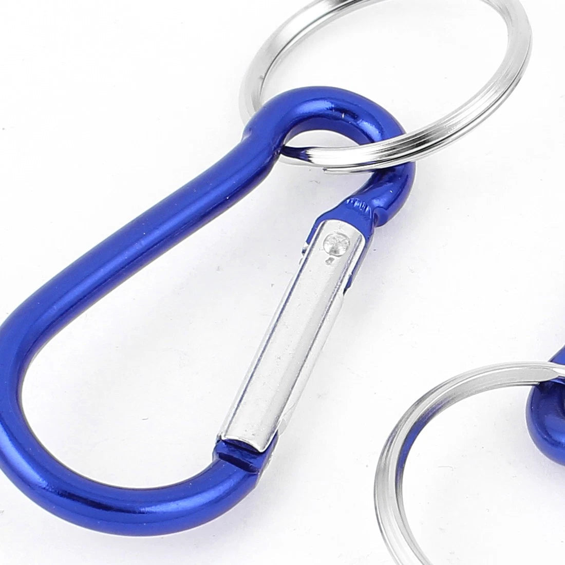 7pcs Blue Metal Carabiner Camping Hike Clip Hook Key Chain Fob Keyring Keychain 07FC0E-D4 - KOEEK