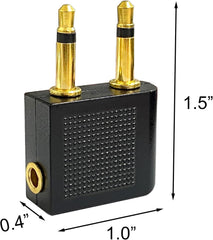 new BlingKingdom 3 PCS Airplane Flight Headphone Adapter, Dual 3.5mm Male to... BLINGKINGDOM - KOEEK