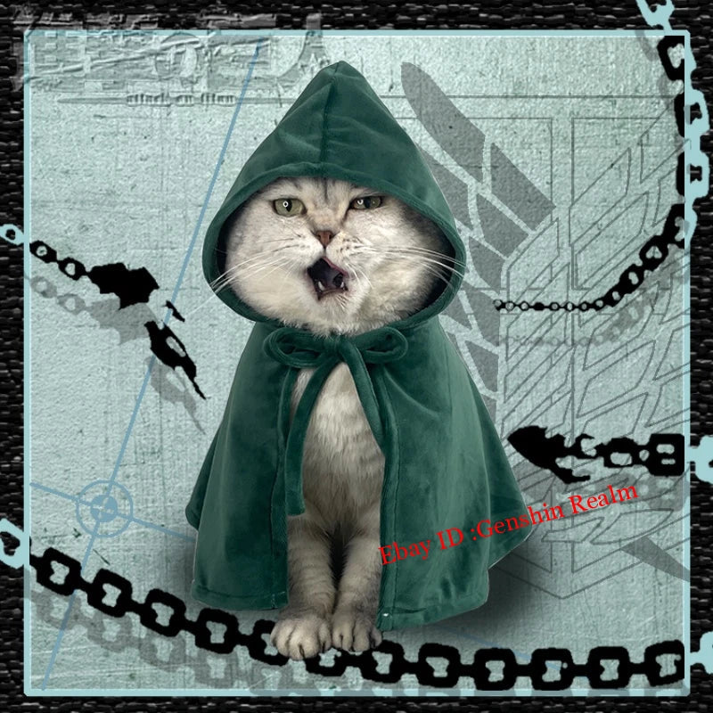 Anime Attack On Titan Cloak Pet Clothes Survey Corps Shawl Cosplay Photo Prop 07FC0E-D4 - KOEEK