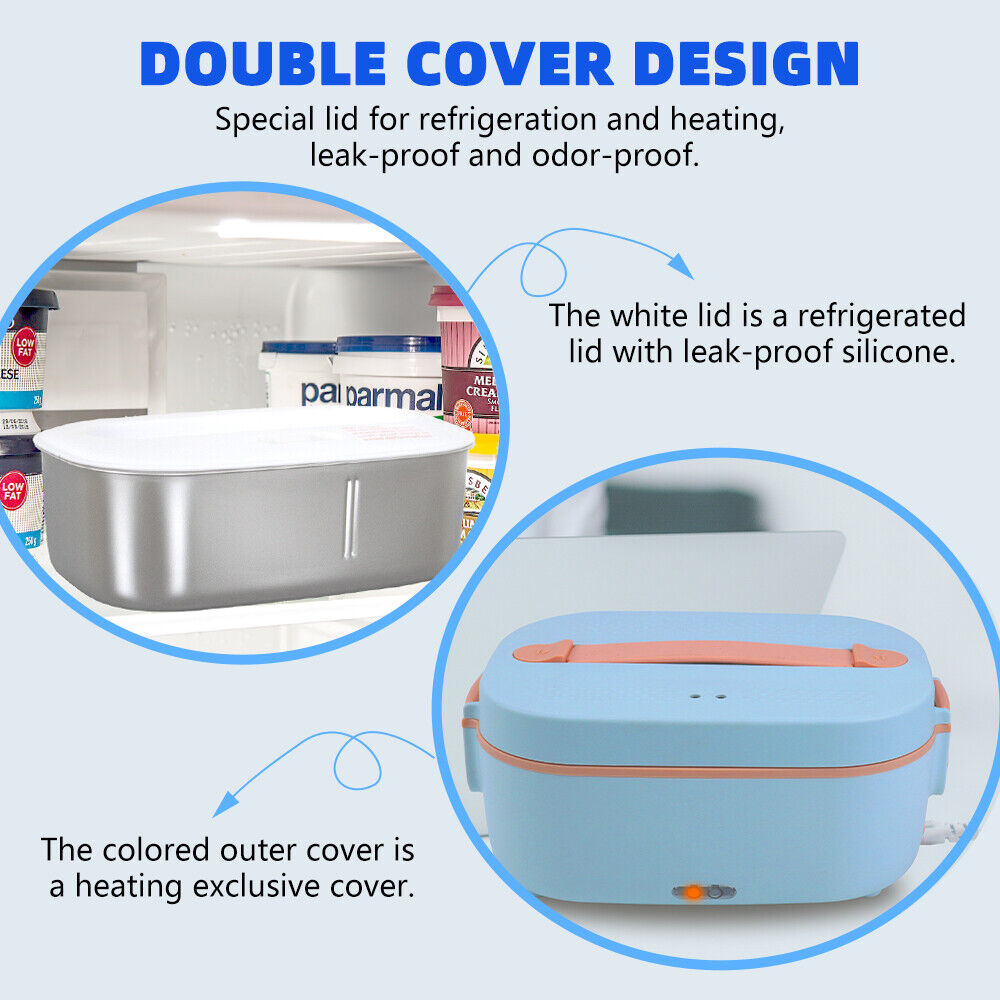 1.8L Electric Lunch Box for Heating Food - Perfect for Work & Travel