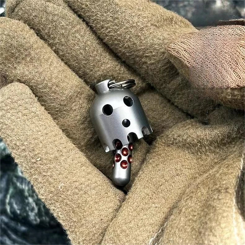 Titanium Knife Lanyard Bead Paracord Necklace Pendant Keychain EDC Zipper Pull 07FC0E-D4 - KOEEK