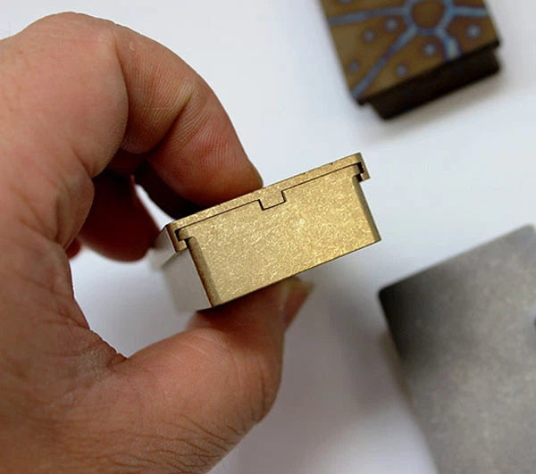 Titanium/Brass EDC Sealing Storage Case Pill Box Holder Container Travel Camping 07FC0E-D4 - KOEEK