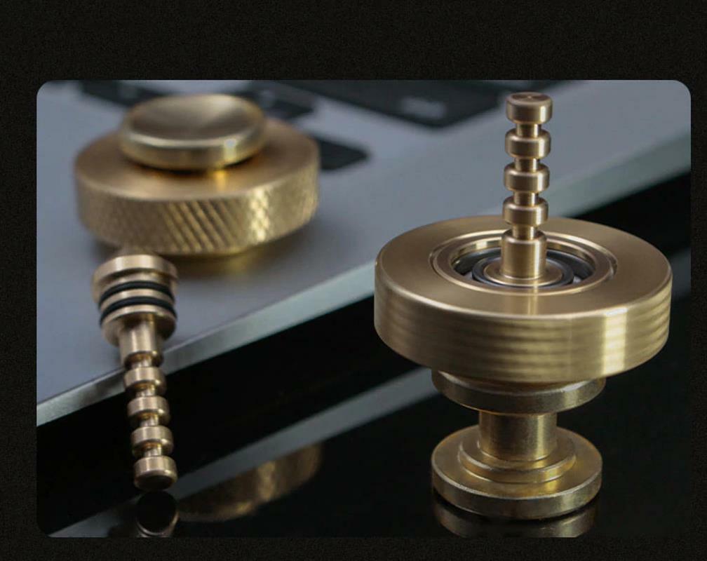 EDC Brass Fidget Spinner Toy Hand Twisted Spinner Cyclone Adult Anti Stres Toys 07FC0E-D4 - KOEEK