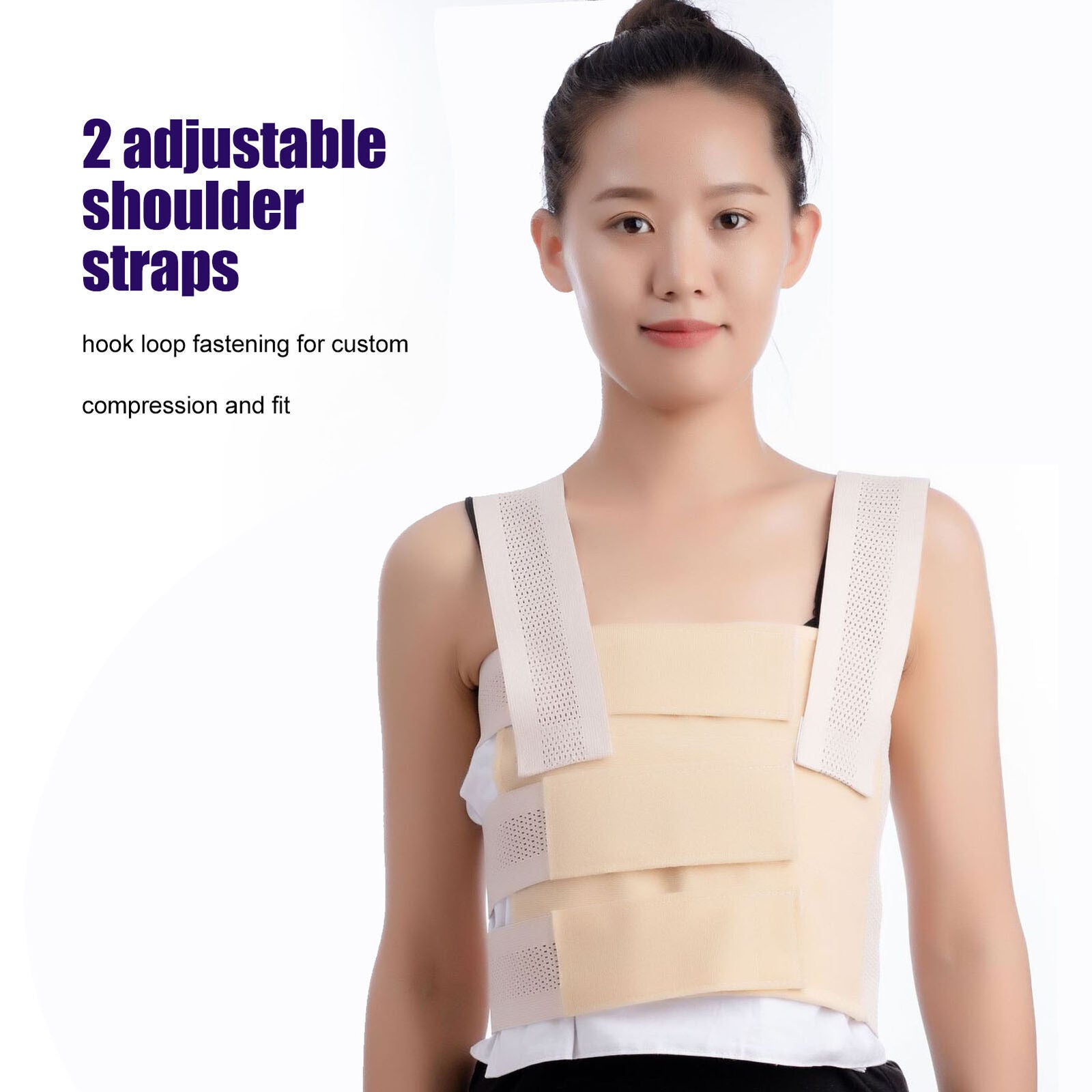 new Broken Rib Belt M Adjustable Chest Support Brace For Rib Fractures Thoracic HGF koeek - KOEEK