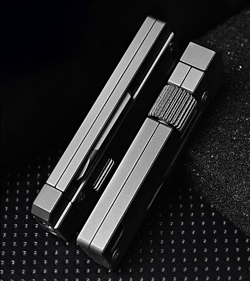 Titanium Mini Multi Tools Adjustable Wrench Pocket Pry Bar Crowbar Bits EDC Tool 07FC0E-D4 - KOEEK