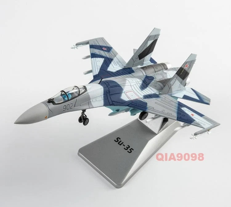 1/100 Scale Russian Su-35 Fighter Aircraft Painted Metal Model 07FC0E-D4 - KOEEK