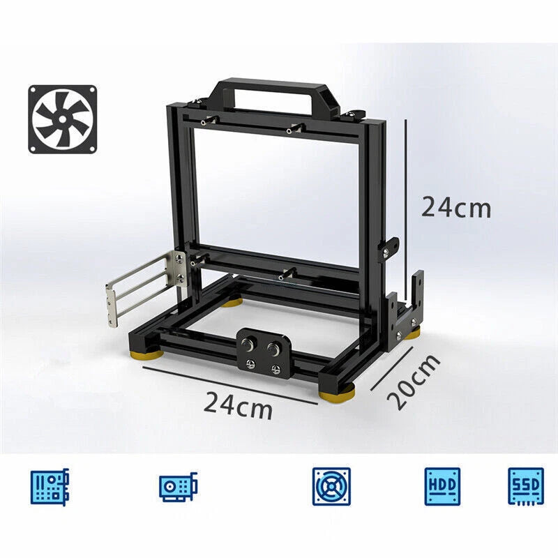 Open Frame ITX PC Case Steel Aluminum Computer Mini Cooling Case SFX Stock! 07FC0E-D4 - KOEEK
