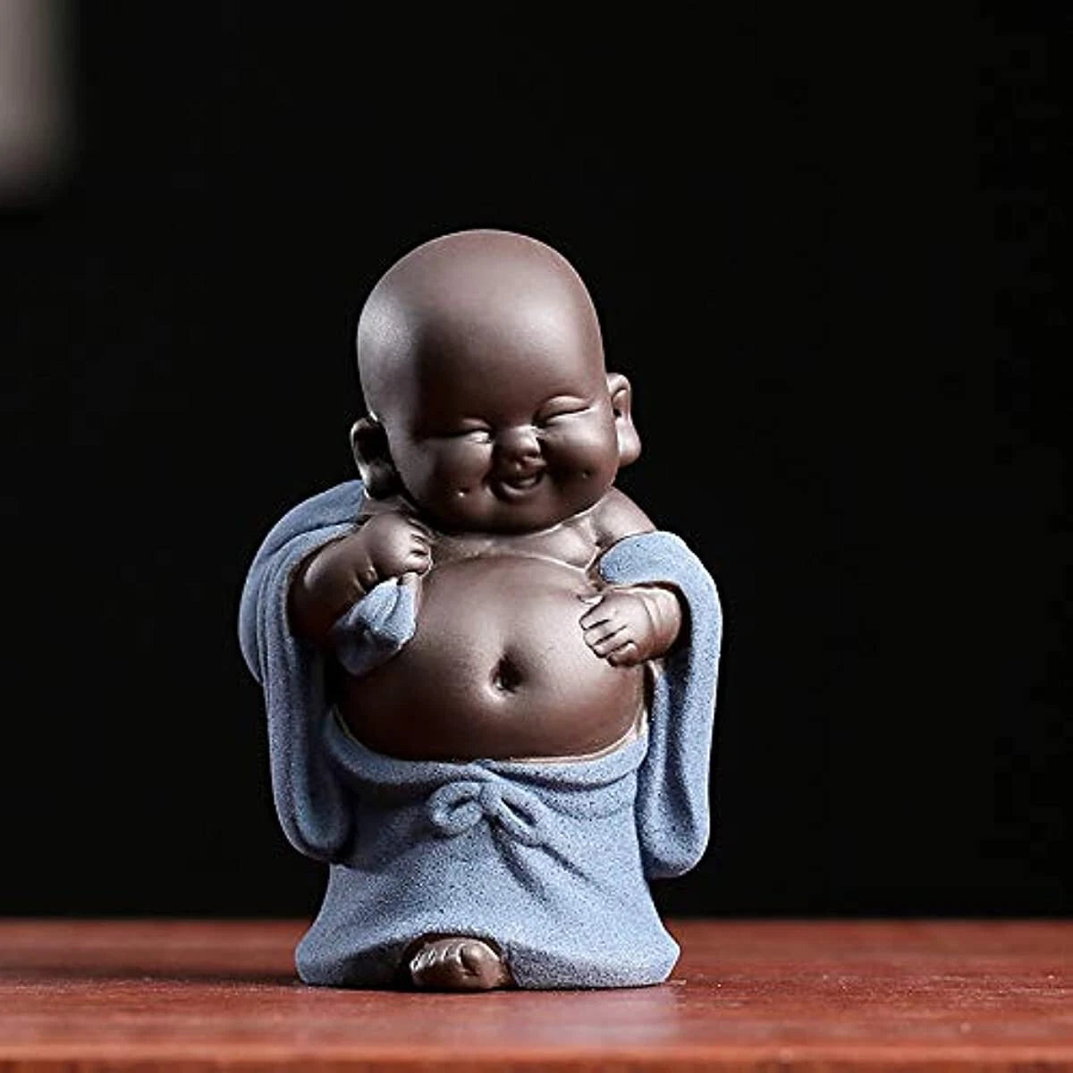 Ceramic Tiny Cute Buddha Statue Monk Figurine Creative Baby Crafts Doll 07FC0E-D4 - KOEEK