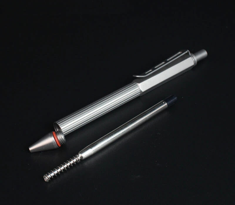 Titanium Alloy Pocket Ballpoint Pen Portable Tactical Signature Working Pen EDC 07FC0E-D4 - KOEEK