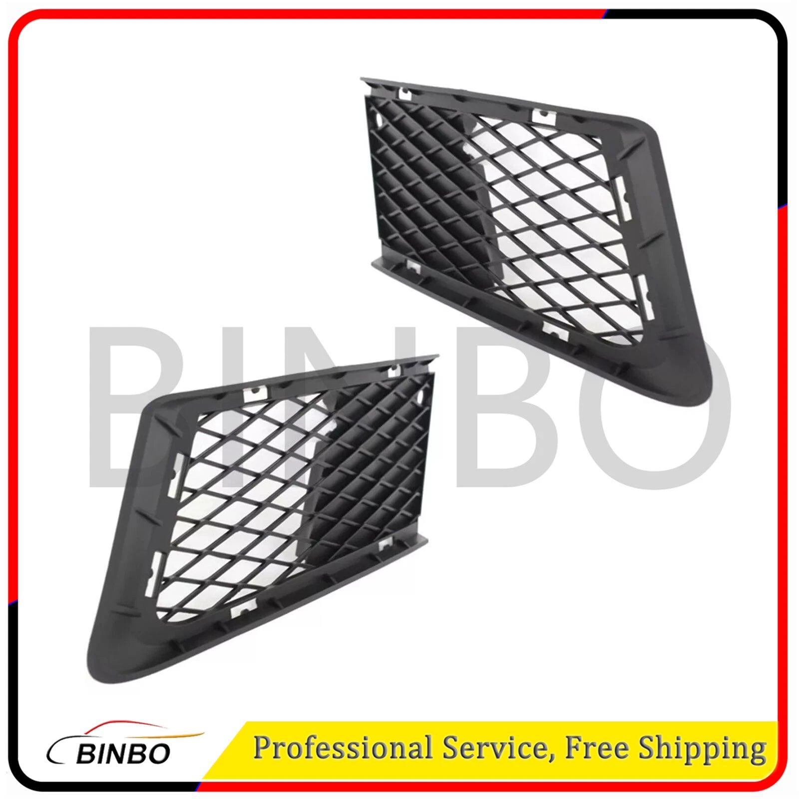 Front Left & Right Bumper Lower Mesh Grille Fits For 3' E92 328i 328xi 2007-2010 07FC0E-D4 - KOEEK