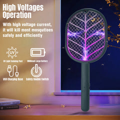 ny håndholdt USB genopladelig myggefluesmækker Bug Insect Zapper Killer ketcher