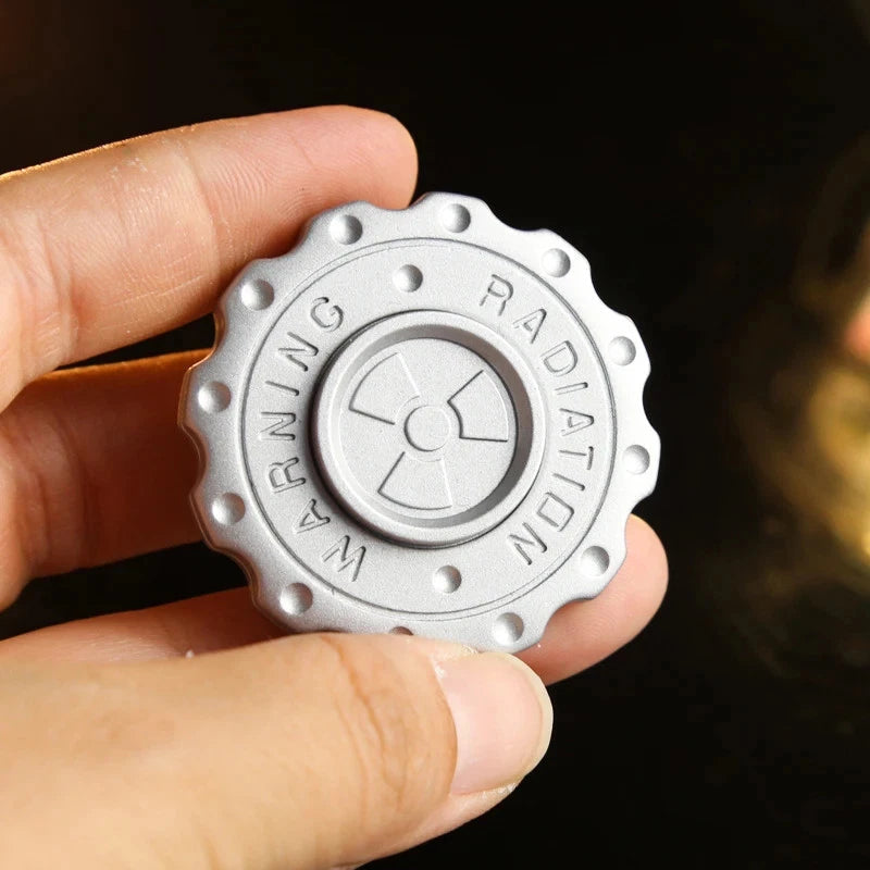 Radiation Warning Fidget Slider Spinner EDC Toy ADHD Stress Relief Anxiety Tool 07FC0E-D4 - KOEEK