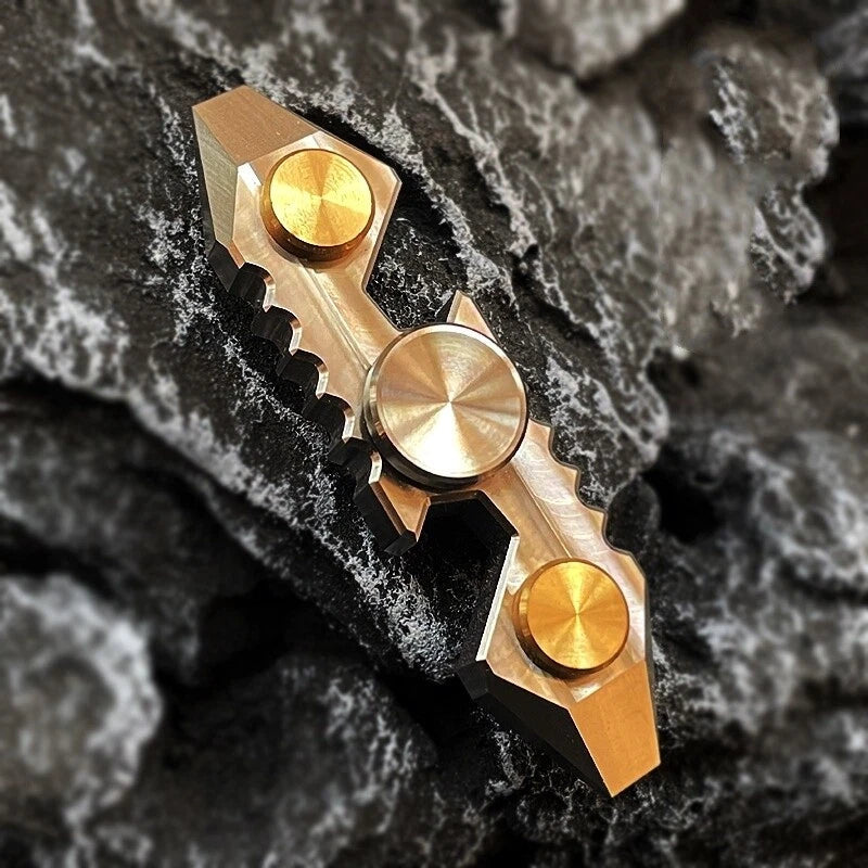EDC Titanium Brass Fidget Spinner Pocket Tool Bottle Opener Pry Bar Crowbar Gift 07FC0E-D4 - KOEEK