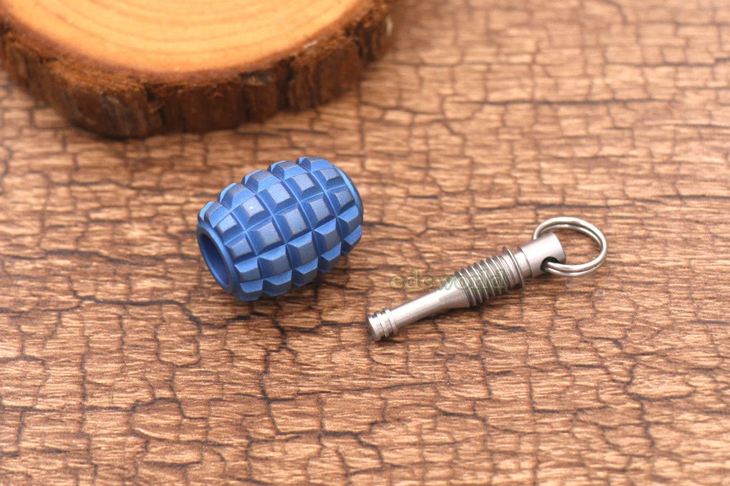 Titanium TC4 Parachute Cord Tool Lanyard DIY Bead Key Chain Pendant DZ-BBT EDC 07FC0E-D4 - KOEEK