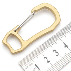 Solid Brass Carabiner Key Ring Key Chain Buckle Clip Snap Hook Handbag Clasp EDC 07FC0E-D4 - KOEEK