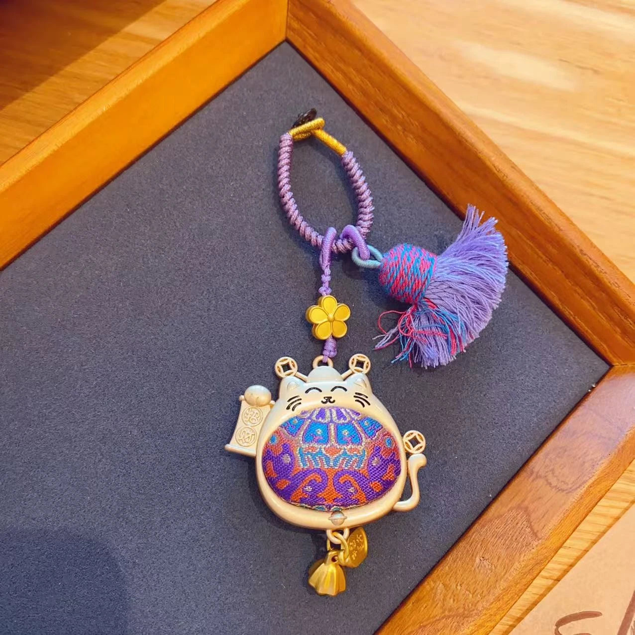 Song Jin Gourd Pendant/bag Hanging/car Hanging Double-Sided Maneki Neko Pendant 07FC0E-D4 - KOEEK