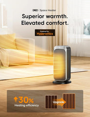 Silent space heater for indoor use,1500 Watt electric heater with remote control 07FC0E-D4 - KOEEK