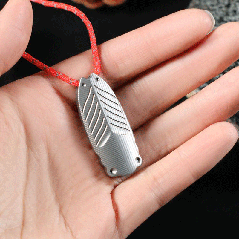 Titanium Safety Whistle Emergency Whistle Necklace Outdoor Hiking Survival EDC 07FC0E-D4 - KOEEK