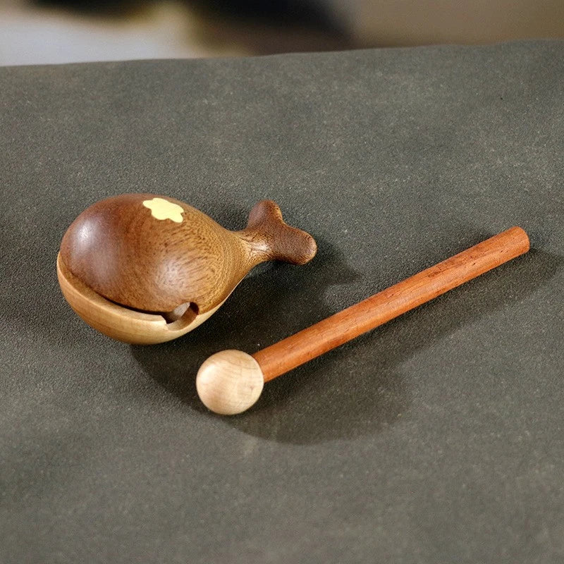 4.3x4.1x7.8cm Wooden Mokugyo Percussion Instrument Carved Wood Meditation Decor 07FC0E-D4 - KOEEK
