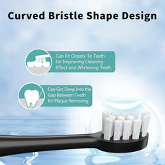 new Replacement Flossing Toothbrush Heads with Covers 1 Count (Pack of 6), Black 07FC0E-D4 - KOEEK