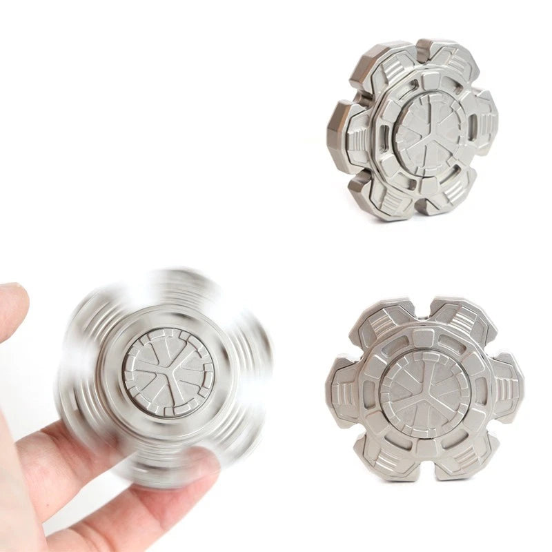 Silver Modern EDC Hand Spinner Stainless Steel Fidget Spinner Stress Relief Toy 07FC0E-D4 - KOEEK