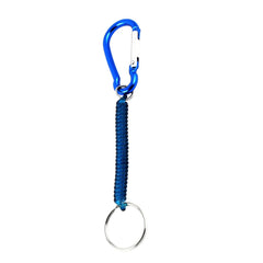 Keychain Spring Coil Elastic Cellphone Snap Hook Cord Retractable Rope Blue 07FC0E-D4 - KOEEK