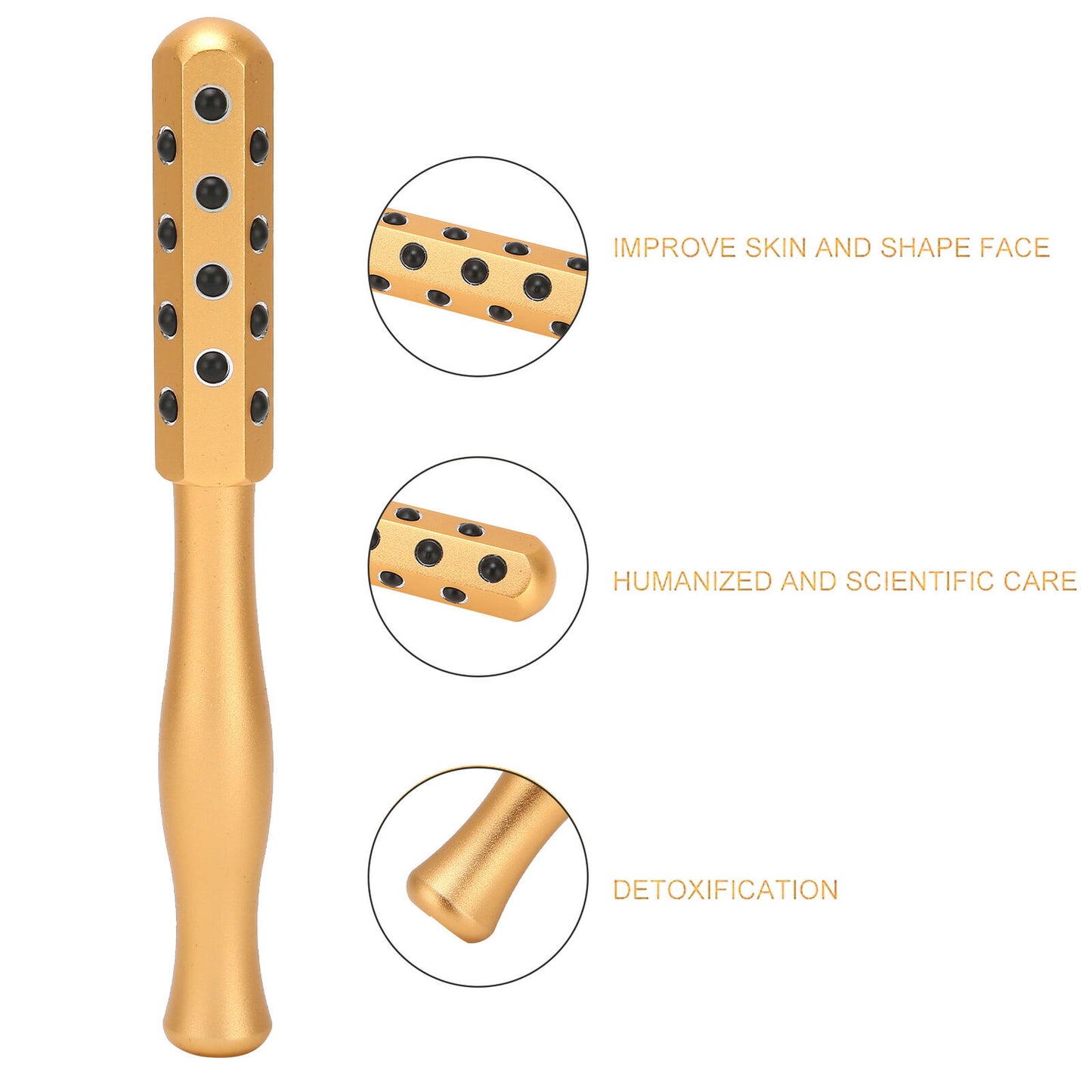 new Germanium Face Massage Stick Lifting Firming Roller Massager(Golden ) HGF koeek - KOEEK