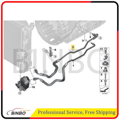 Oil Cooler Hose Pipe Outlet for BMW E88 E90 E82 X1 120i 320i 17227631550 07FC0E-D4 - KOEEK