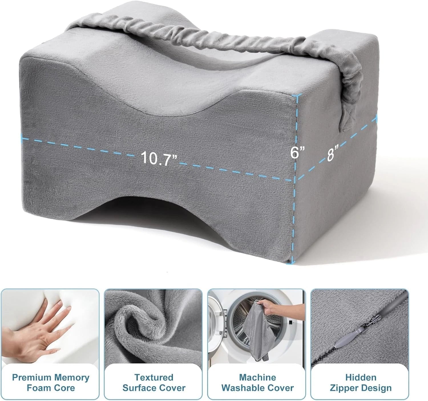 Kneepillow for side sleepers leg pillow for sciaticarelieves back and joint pain 07FC0E-D4 - KOEEK