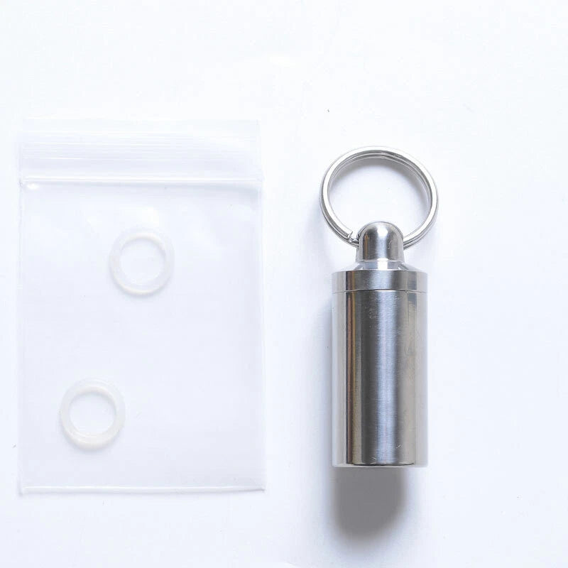 Titanium CNC Waterproof Container Storage Pill Case Medicine Bottle EDC Tool 07FC0E-D4 - KOEEK
