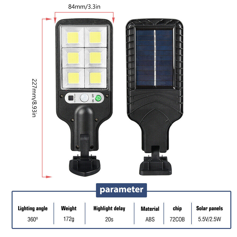 ny Solar Light Focos Luces Solares Para Exterior Luz Led de Jardin Patio Sensor de