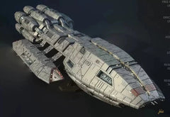 1/4000 Battlestar Pegasus Space Battleship Mode Kit W/base 3D Printing DIY 07FC0E-D4 - KOEEK