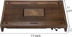 new Wooden Tea Tray, 17 Inch Chinese Kung Fu Gongfu Table Brown 07FC0E-D4 - KOEEK