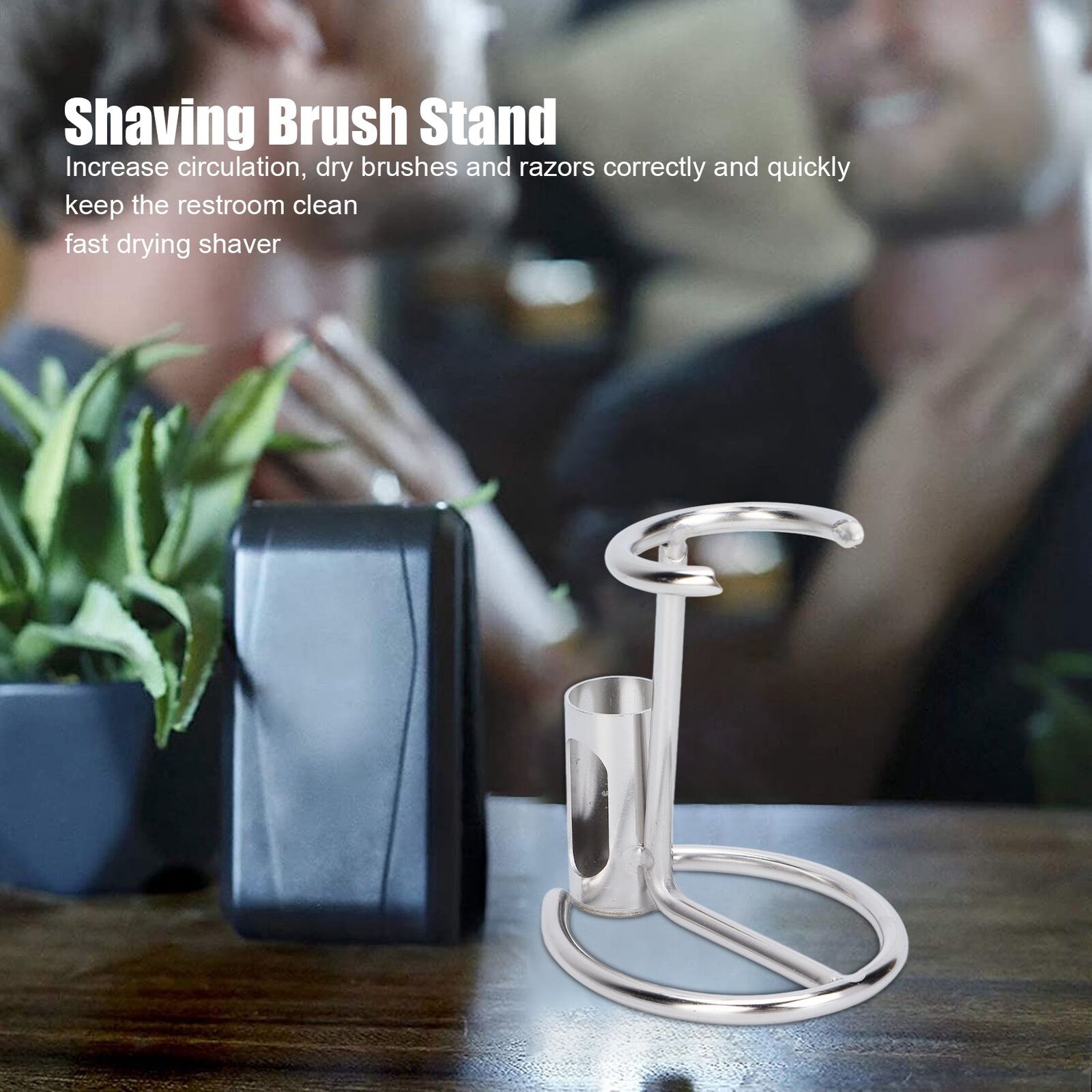 new Razor Stand Practical Silver Non Slip Drying Razor Razor Hanger Shaving HGF koeek - KOEEK