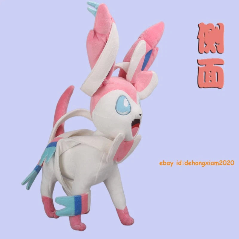 Game Character Sylveon 46cm Plush Doll Pillow Cosplay Stuffed Toy Xmas Gift 07FC0E-D4 - KOEEK