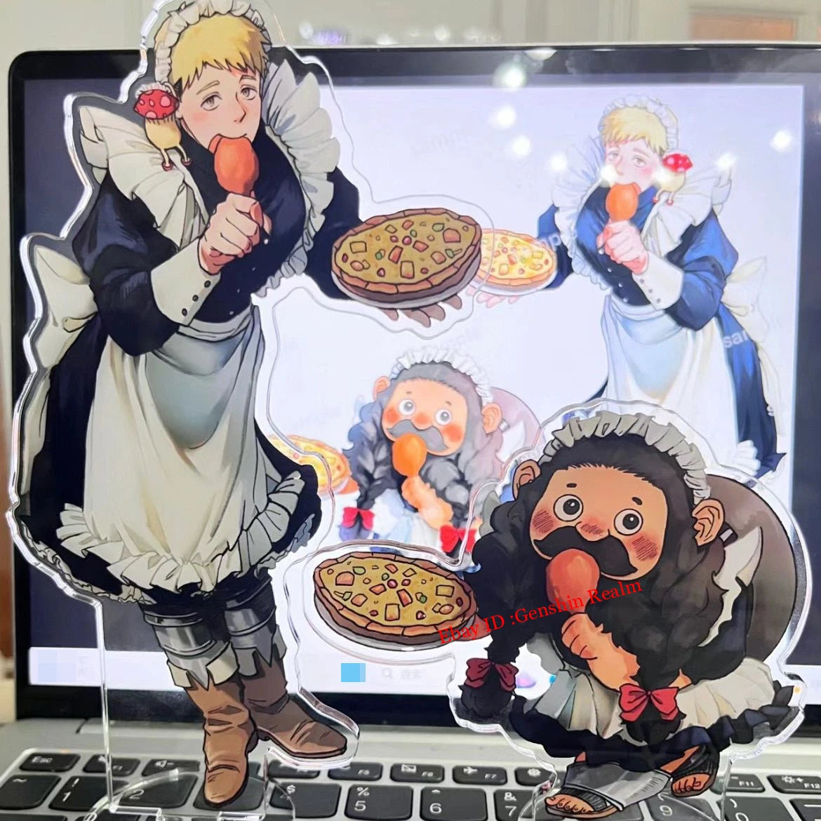 2Pcs/Set Anime Delicious in Dungeon Laios/Senshi Acrylic Desktop Stand Decor 07FC0E-D4 - KOEEK