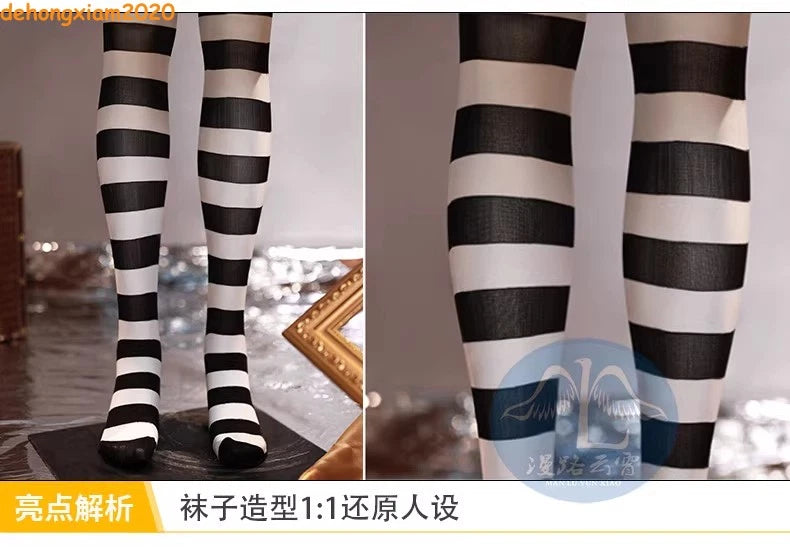 Alice: Madness Returns Black Alice Steamdress Game Cosplay Halloween Costume Set 07FC0E-D4 - KOEEK