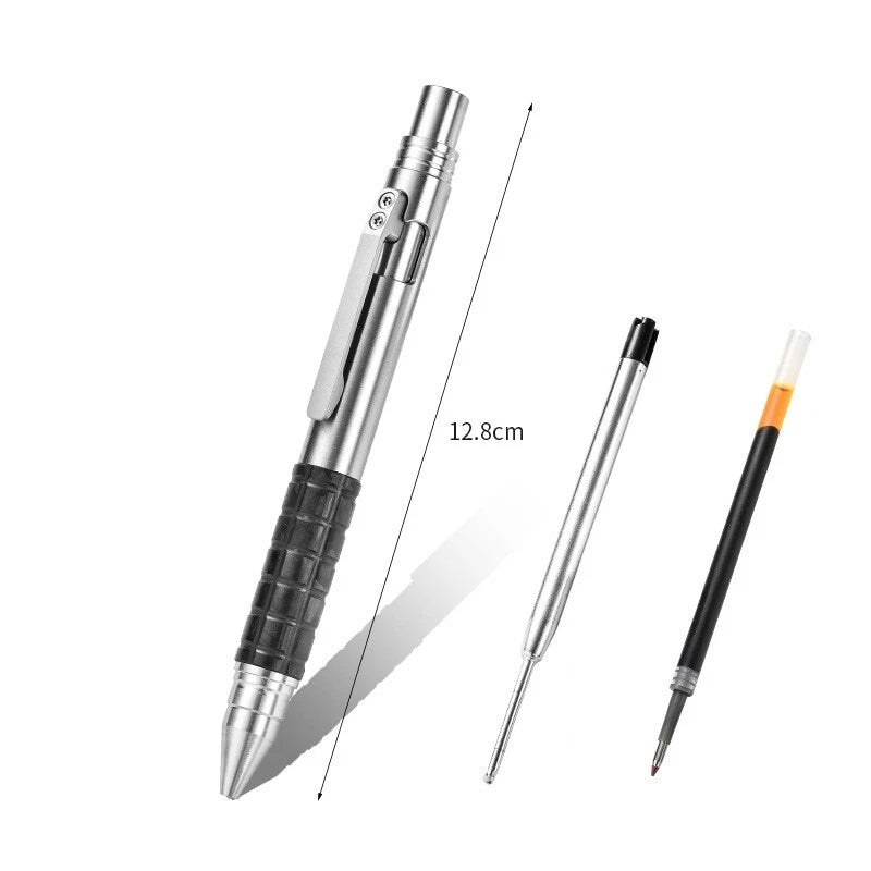 Carbon Fiber Ballpoint Pen EDC Titanium Bolt Action Signature Writing Pocket Pen 07FC0E-D4 - KOEEK