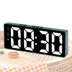 new Bedroom LED Electronic Alarm Clock Small Wall Clock Dimmable With Temperature koeek - KOEEK