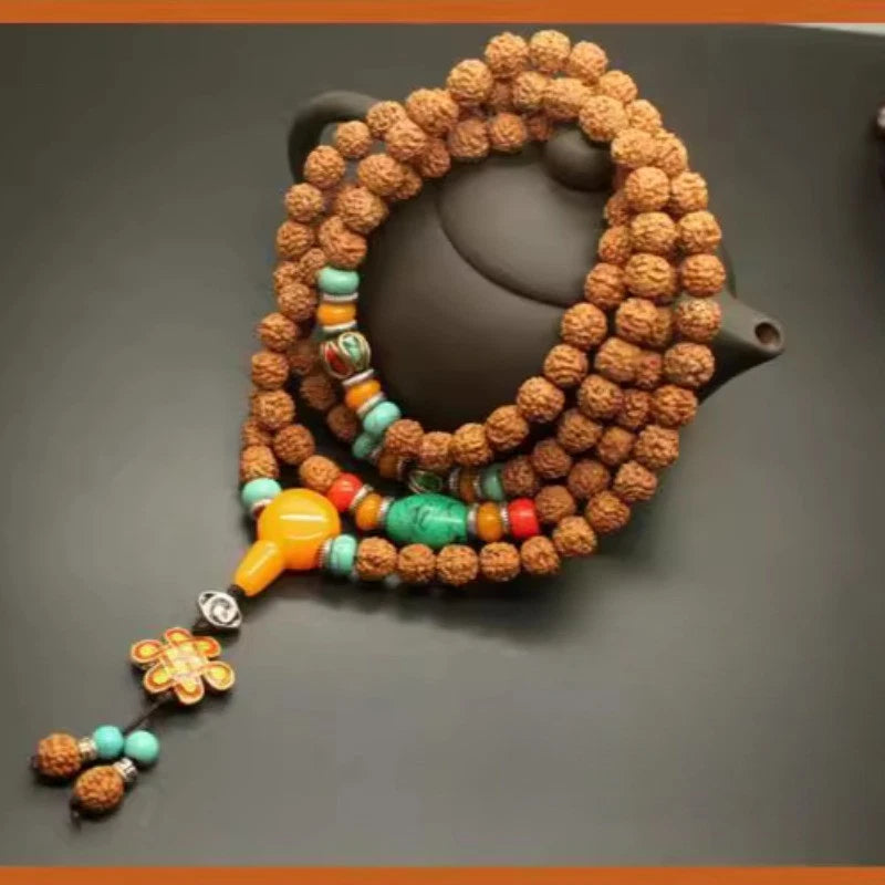 1Pc Tibetan Style Nepal King Kong Bodhi Bracelet Prayer Bead Necklace Decoration 07FC0E-D4 - KOEEK
