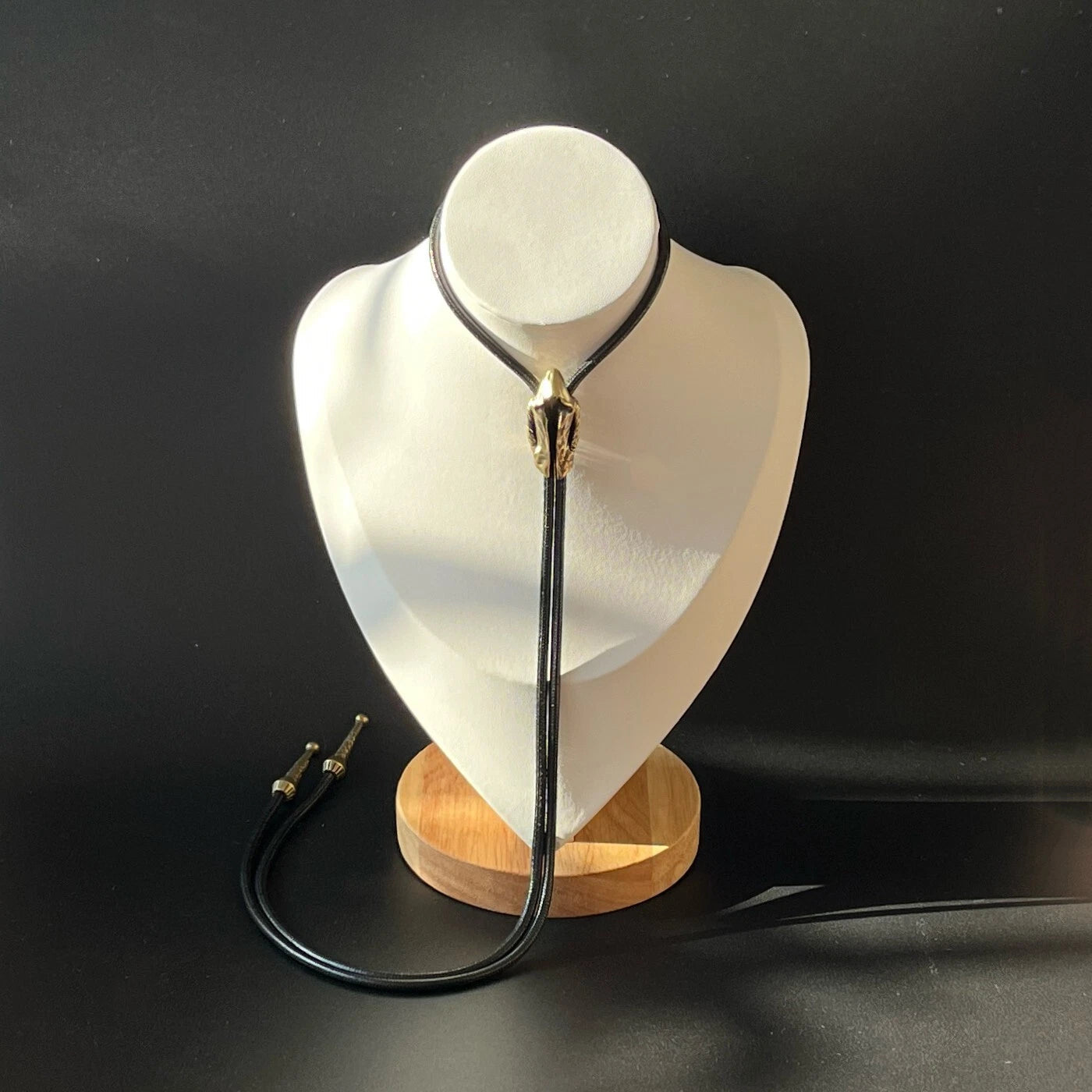 Brass Cape Shape Bola Bolo Tie Vintage Cowboy Waxed Rope Wedding Necklace Gifts 07FC0E-D4 - KOEEK