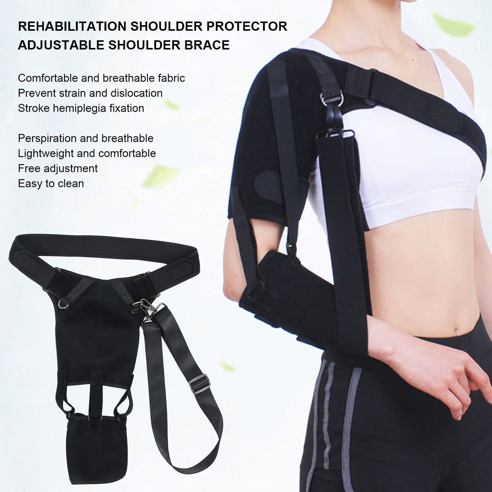 new Shoulder Brace Support Arm Sling Adjustable Rotator Cuff Fixing Shoulder HGF koeek - KOEEK