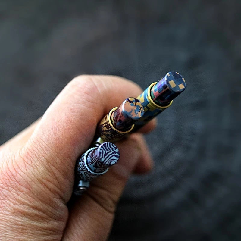 Titanium Ballpoint Pen Multicolor Pocket Writing Signature Pen Business Office 07FC0E-D4 - KOEEK