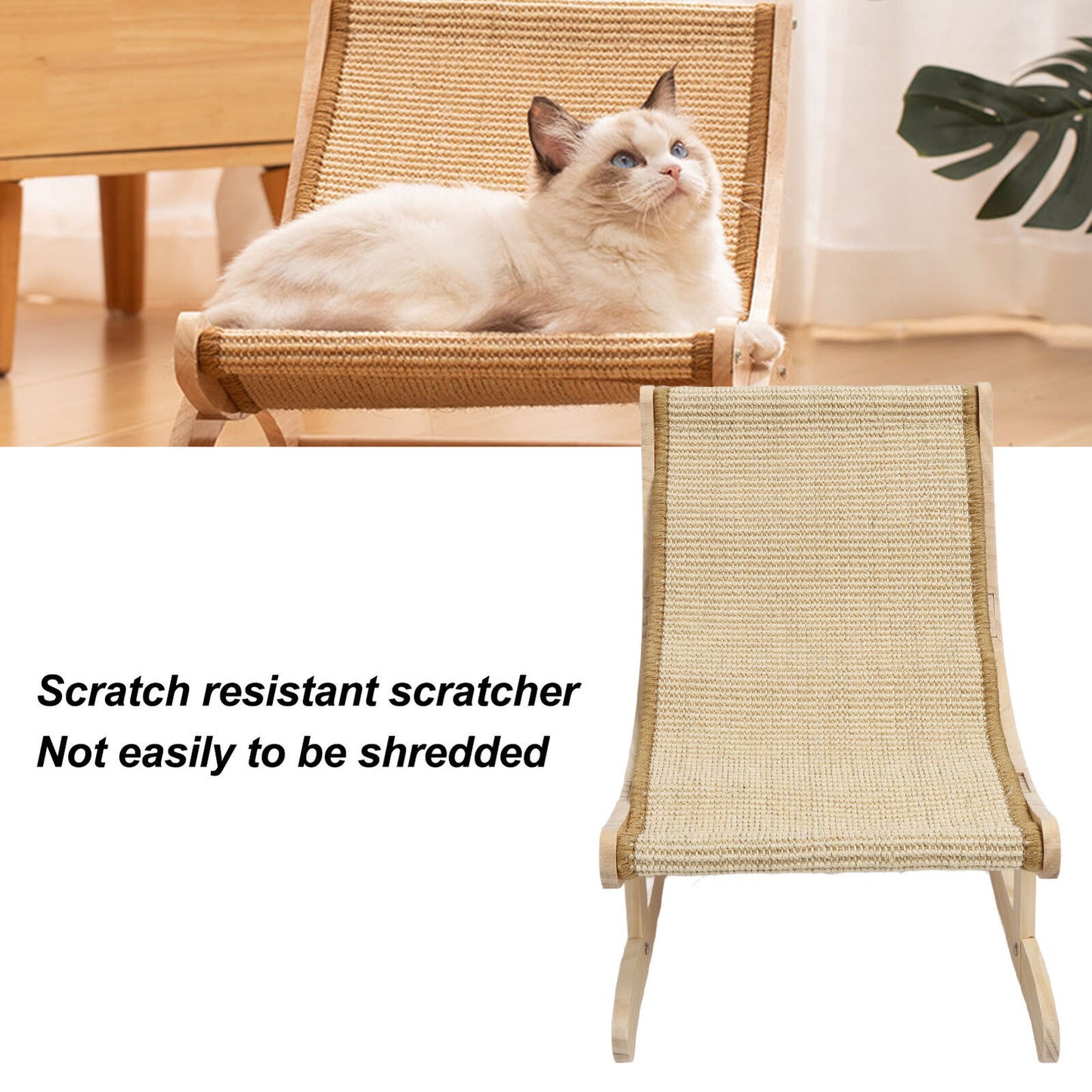 new Sisal Cat Chair Scratch Resistant Easy Assembly Anti Slip Cat Scratcher Bed Toy koeek - KOEEK