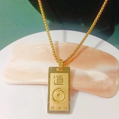 Taoist Protection Amulet Pendant Necklace Ruyi Charm Chinese Style Jewelry 1pc 07FC0E-D4 - KOEEK