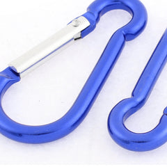 Outdoor Hiking Traveling Metal Carabiner Snap Hook Key Chain Blue 2pcs 07FC0E-D4 - KOEEK