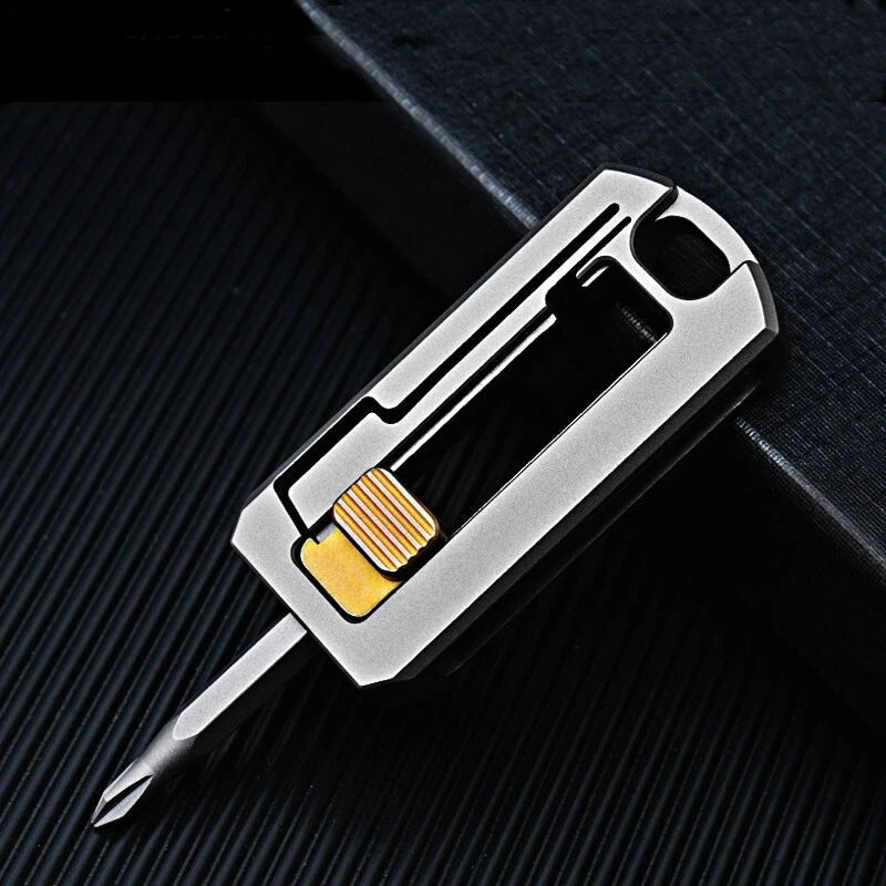 EDC Titanium Alloy Screwdriver Holder Storage Box Dismantling Portable Tools 07FC0E-D4 - KOEEK